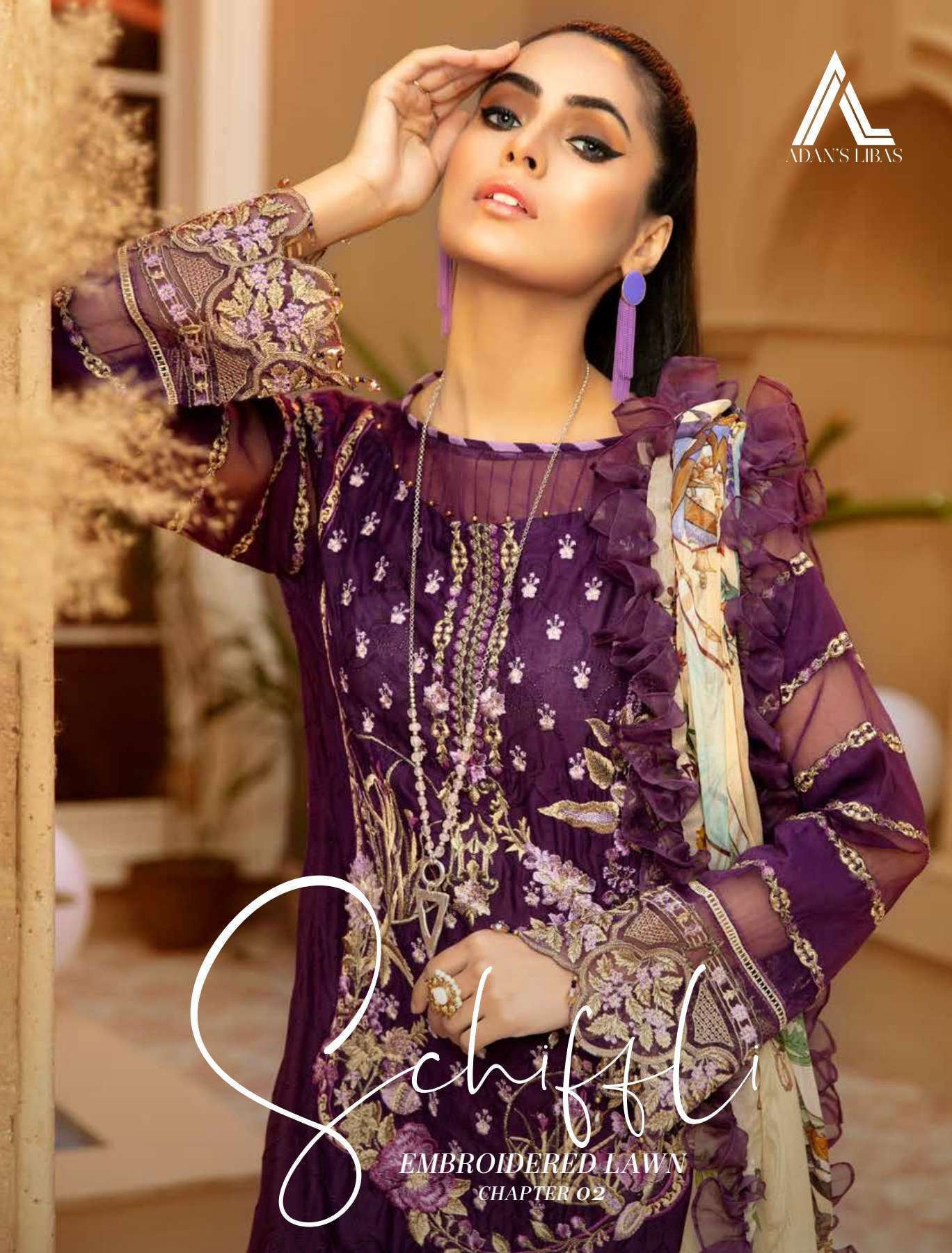 Adan Libas Schiffli Lawn 2021 Vol 2